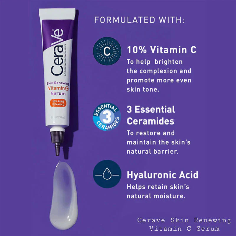CeraVe Skin Renewing Vitamin C Tube Serum, 30ml