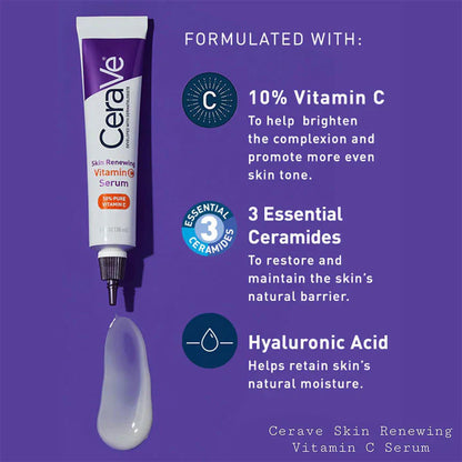 CeraVe Skin Renewing Vitamin C Tube Serum, 30ml