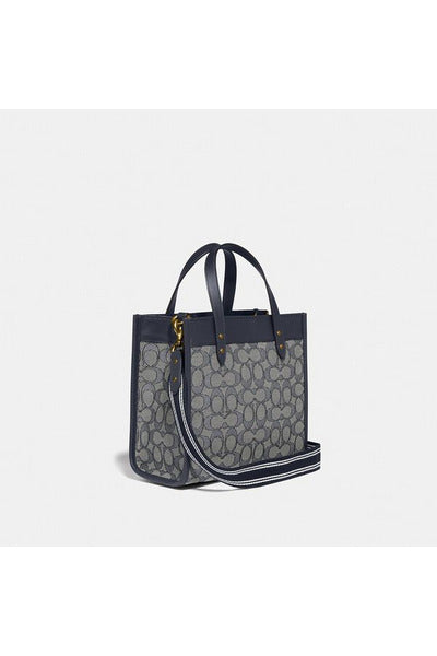 Buy Coach Signature Jacqaurd Tote 22 - Navy in Pakistan
