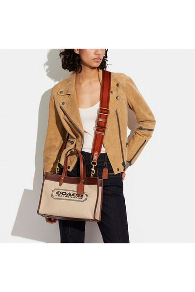 Buy Coach Field Tote 30 with Coach Badge - Dark Natural Multi in Pakistan