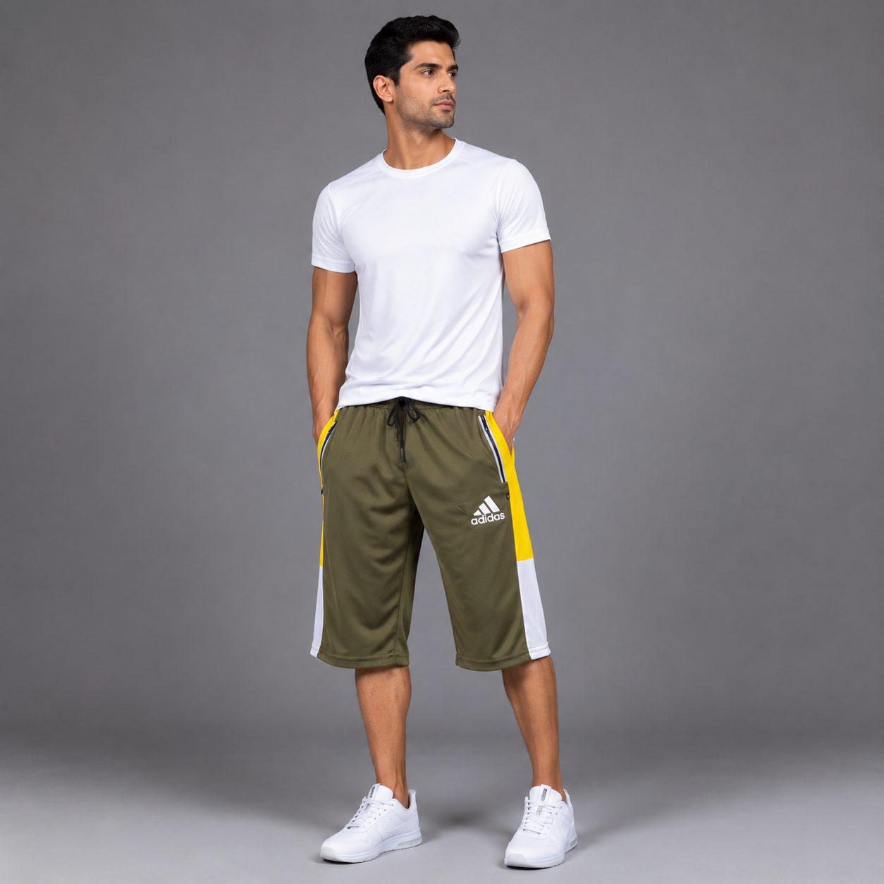 Men's Premium Athletic Sports Shorts – Olive Green Gym & Casual Shorts
