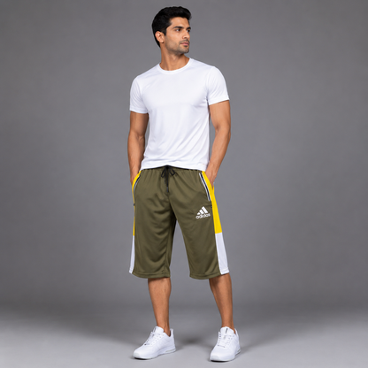 Men's Premium Athletic Sports Shorts – Olive Green Gym & Casual Shorts