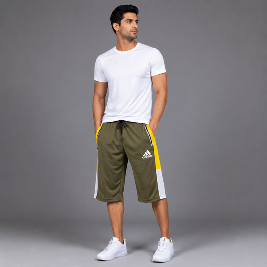 Men's Premium Athletic Sports Shorts – Olive Green Gym & Casual Shorts