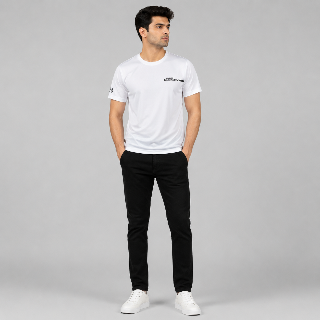 Men's Performance White Sports T-Shirt