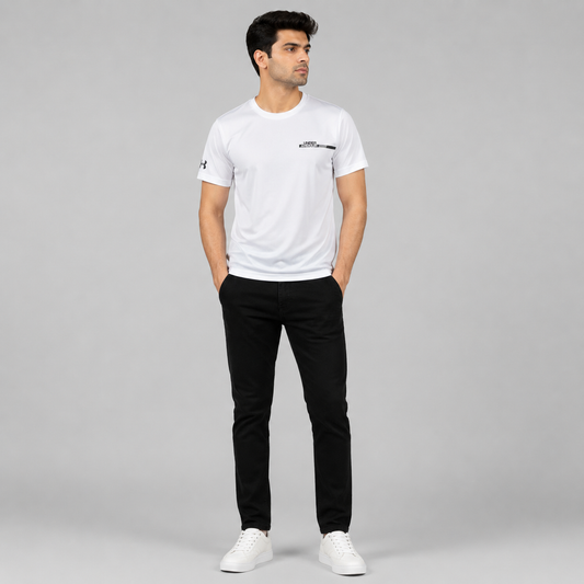 Men's Performance White Sports T-Shirt