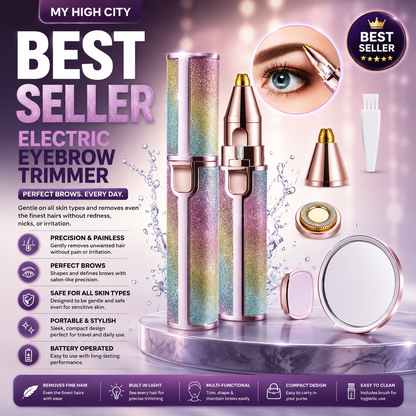 Facial Beauty - 2 In 1 Rechargeable Electric Eyebrow Trimmer + Body Facial Hair Removal