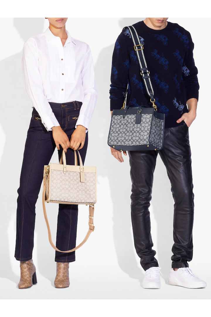 Buy Coach Signature Jacqaurd Tote 30 - Navy in Pakistan
