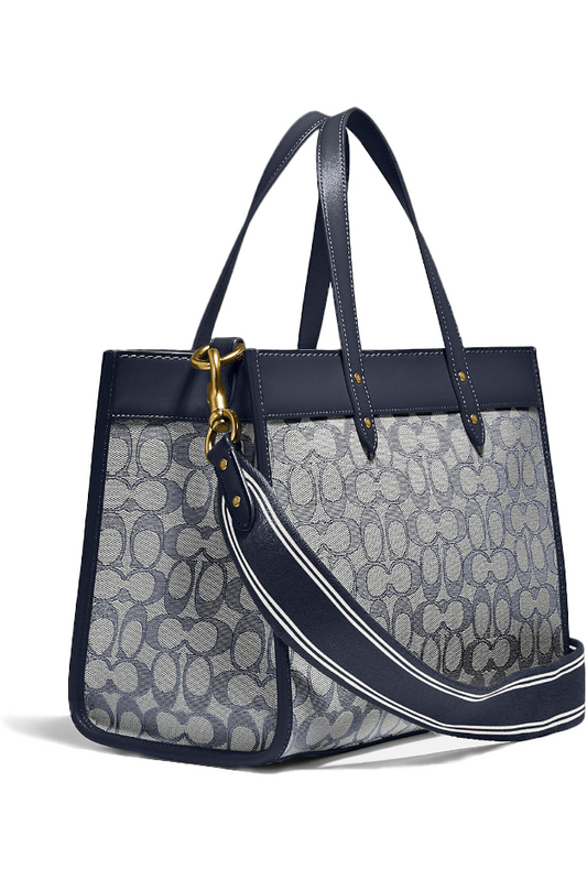 Buy Coach Signature Jacqaurd Tote 30 - Navy in Pakistan