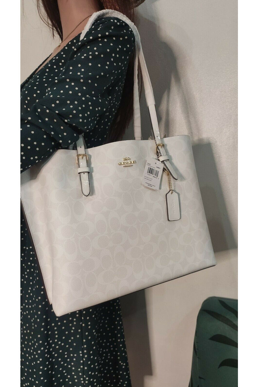 Buy Coach Mollie Tote Large Bag - Signature White Canvas in Pakistan