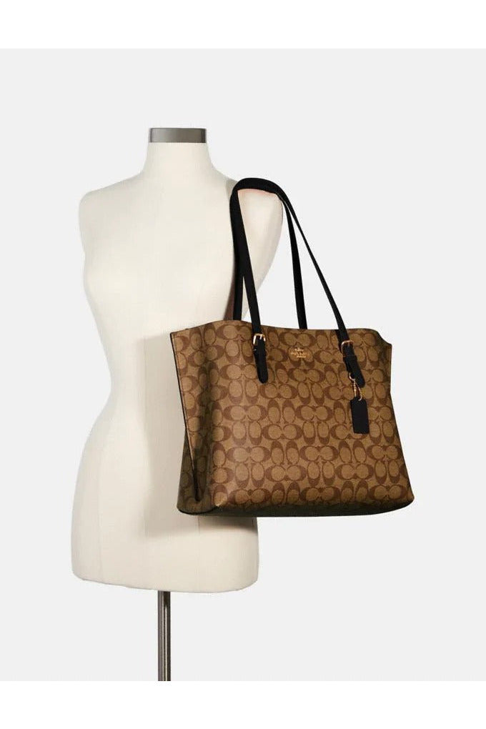 Buy Coach Mollie Tote Large - Signature Light Brown Canvas in Pakistan