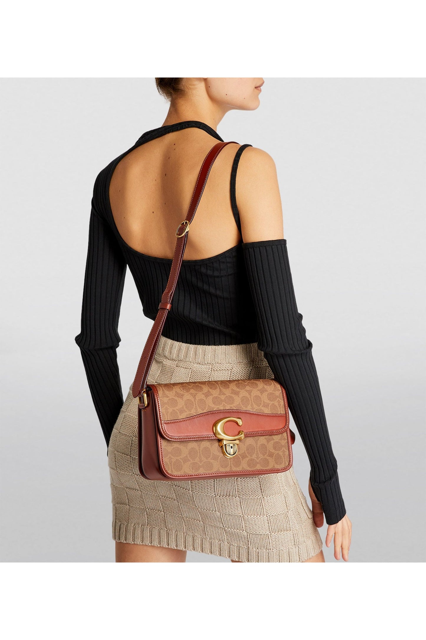 Buy Coach Shoulder Studio Bag - Signature Brown Canvas in Pakistan