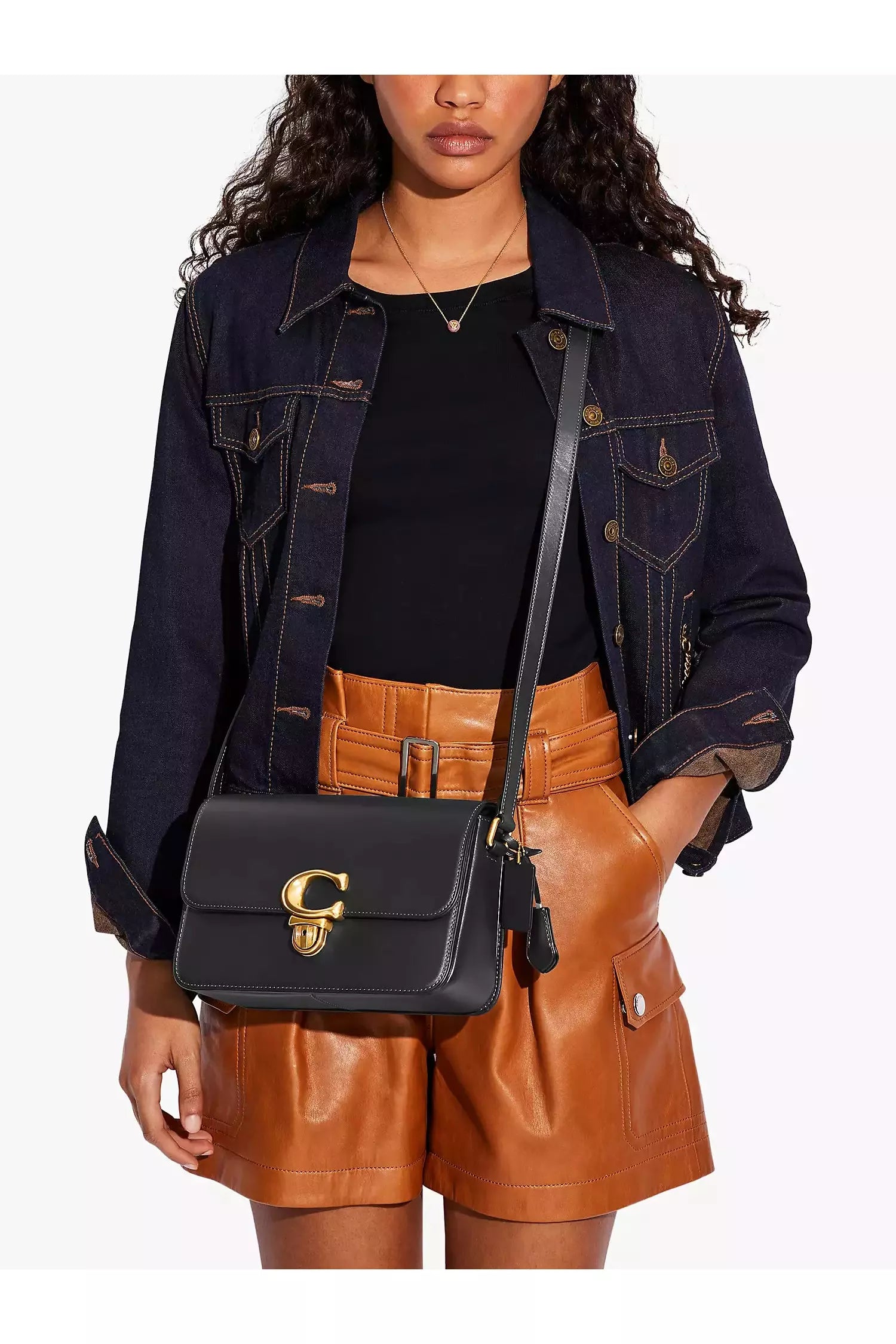 Buy Coach Shoulder Studio Bag - Black in Pakistan