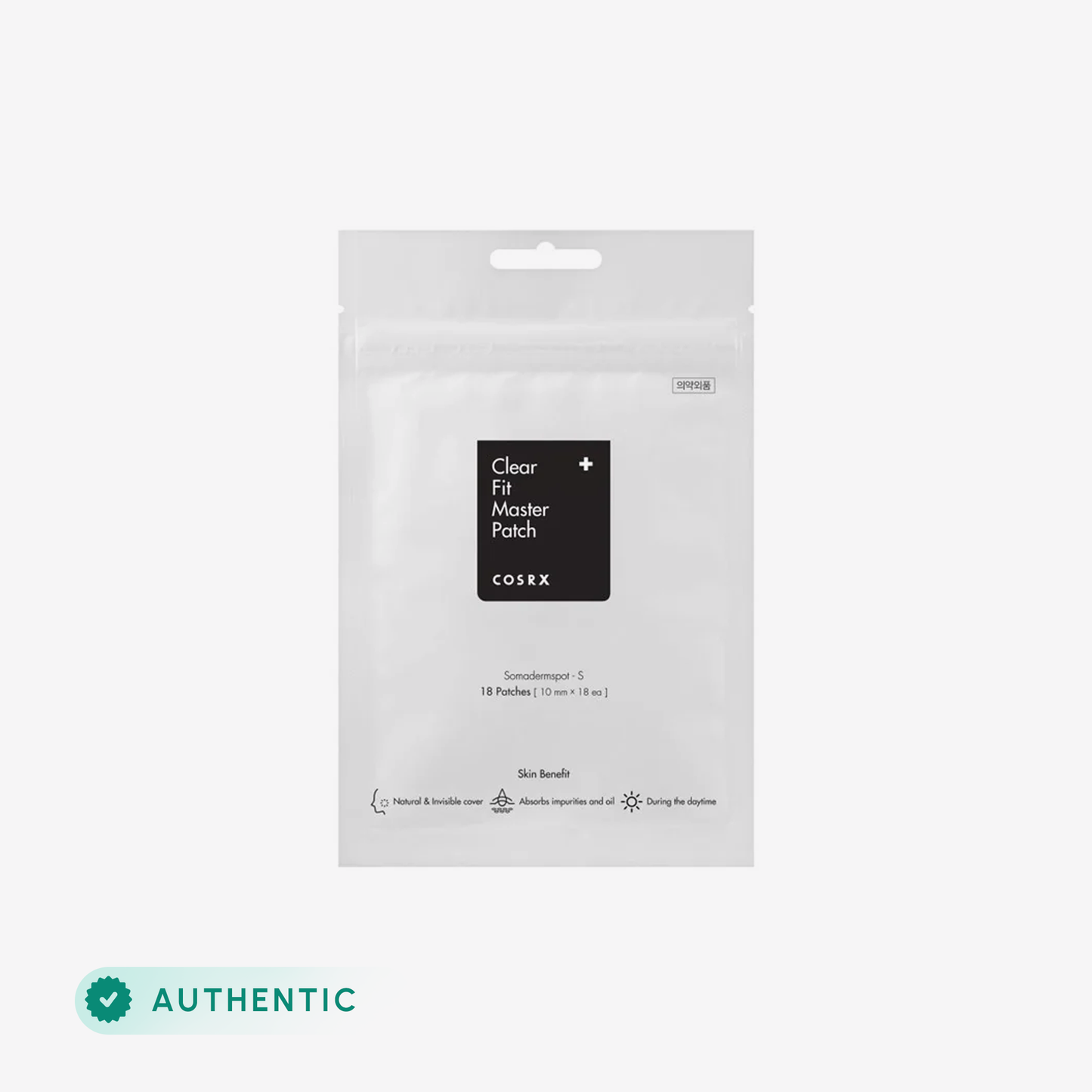 Cosrx clear mask patch packaging on a white background