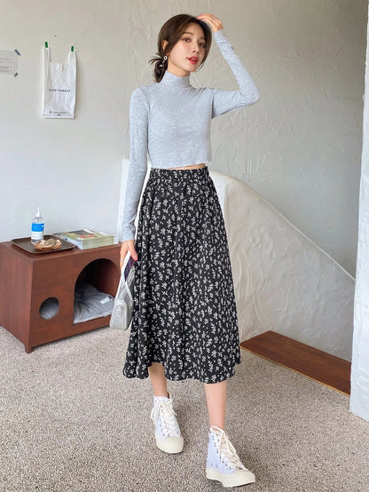 Buy Shein DAZY High Waist Ditsy Floral Skirt in Pakistan