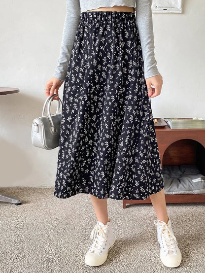Buy Shein DAZY High Waist Ditsy Floral Skirt in Pakistan
