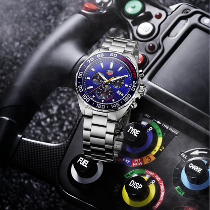 Buy Tag Heuer Formula 1 Chronograph Blue Dial Silver Steel Strap Watch for Men - CAZ101AB.BA0842 in Pakistan