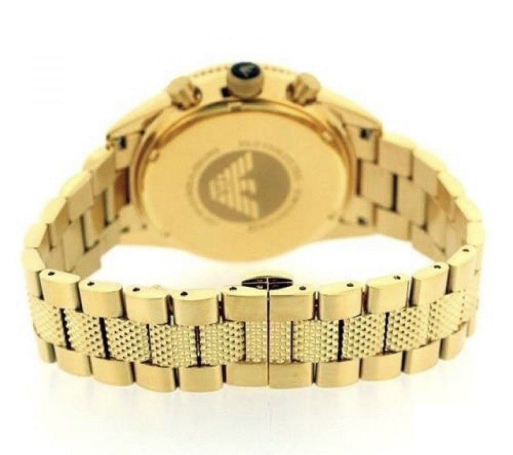 Buy Emporio Armani Black Dial Gold Steel Strap Watch for Men - AR5857 in Pakistan