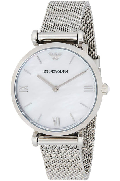 Buy Emporio Armani Women's Analog Stainless Steel Mother of Pearl Dial 32mm Watch AR1955 in Pakistan
