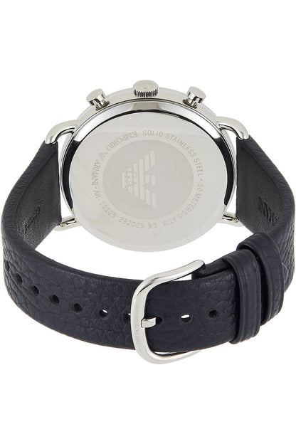 Buy Emporio Armani Men's Chronograph Quartz Leather Strap Blue Dial 43mm Watch AR11105 in Pakistan