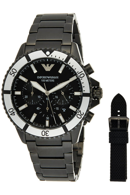 Buy Emporio Armani Men’s Quartz Stainless Steel Black Dial 43mm Watch AR80050 in Pakistan