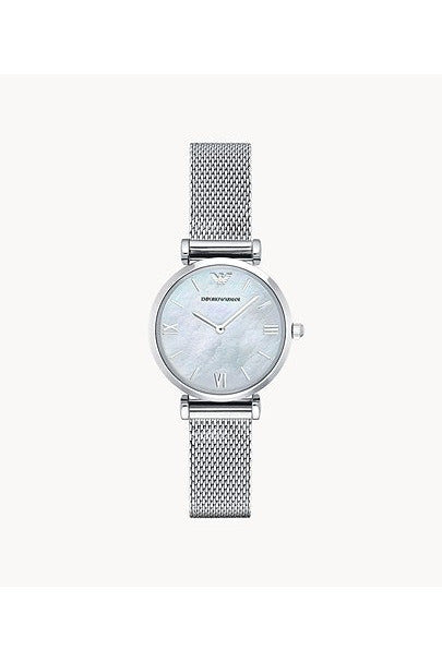 Buy Emporio Armani Women's Analog Stainless Steel Mother of Pearl Dial 32mm Watch AR1955 in Pakistan