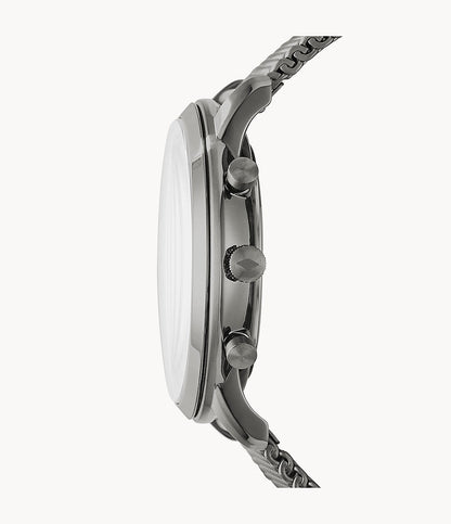 Buy Fossil Men's Chronograph Quartz Grey Stainless Steel Blue & Black Dial 44mm Watch FS5383 in Pakistan