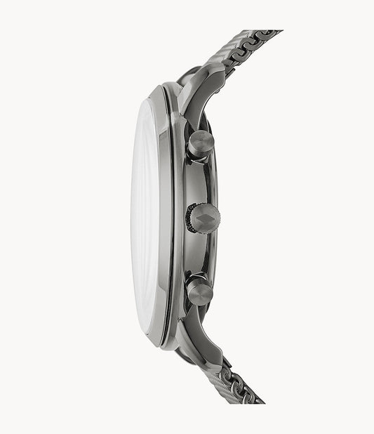 Buy Fossil Men's Chronograph Quartz Grey Stainless Steel Blue & Black Dial 44mm Watch FS5383 in Pakistan