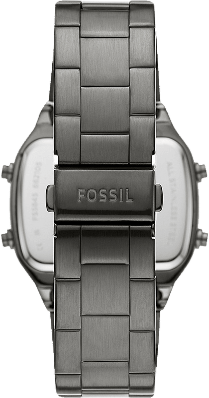 Buy Retro Digital Smoke Digital Dial Grey Steel Strap Watch For Men in Pakistan