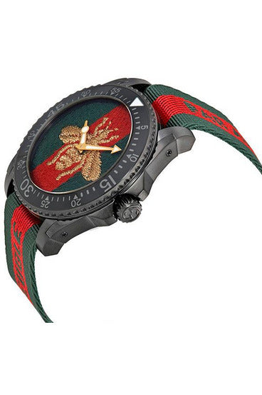 Buy Gucci Men's Quartz Swiss Made Nylon Strap Multi Colour Dial 45mm Watch YA136216 in Pakistan