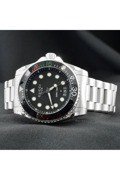 Buy Gucci Men's Swiss Made Quartz Stainless Steel Black Dial 45mm Watch YA136208 in Pakistan