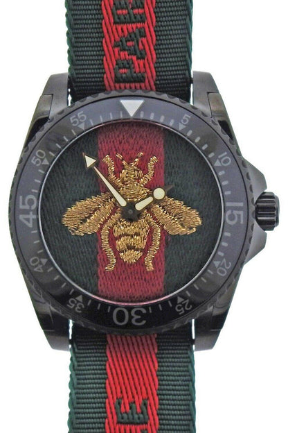 Buy Gucci Men's Quartz Swiss Made Nylon Strap Multi Colour Dial 45mm Watch YA136216 in Pakistan