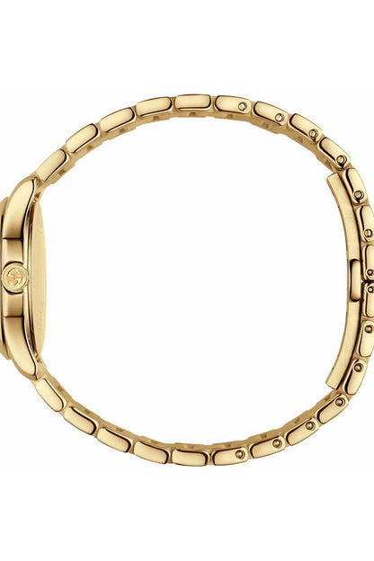 Buy Gucci Women's Swiss Made Quartz Stainless Steel Gold Dial 27mm Watch YA126553 in Pakistan