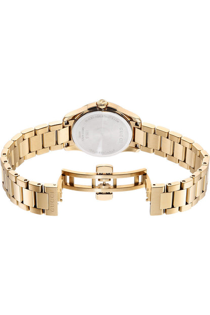 Buy Gucci Women's Swiss Made Quartz Stainless Steel Gold Dial 27mm Watch YA126553 in Pakistan