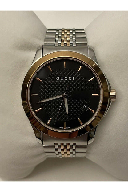 Buy Gucci Men's Swiss Made Quartz Stainless Steel Black Dial 38mm Watch YA126410 in Pakistan