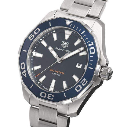 Buy Tag Heuer Aquaracer Blue Dial Silver Steel Strap Watch for Men - WAY101C.BA0746 in Pakistan