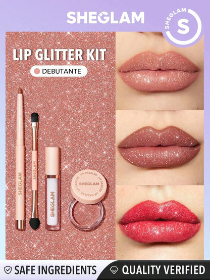 SHEGLAM Lip Dazzler Glitter Kit-Center Stage