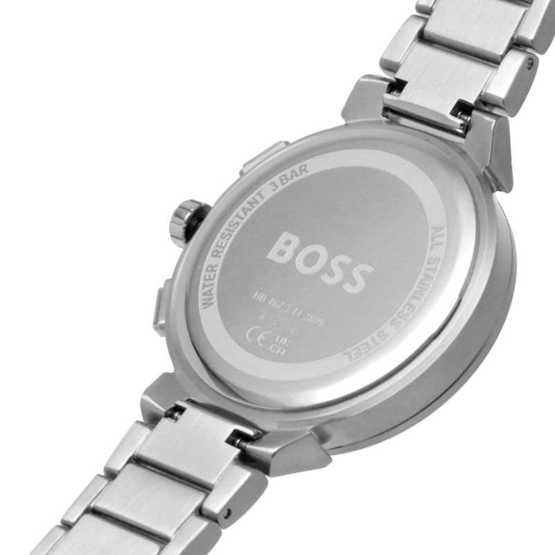 Buy Hugo Boss Women's Chronograph Silver Stainless Steel Gold Dial Watch - 1502676 in Pakistan