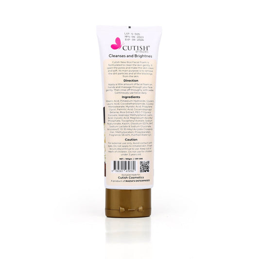 Buy Cutish Rice Whitening Facial Foam in Pakistan