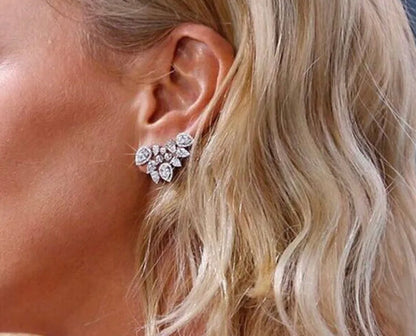 Buy Orb & Gravel Sterling Silver Festive Gem Earcuff Studs in Pakistan