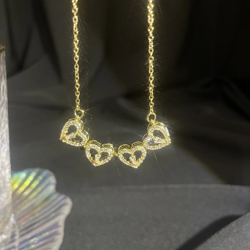 Buy Orb & Gravel Clover Gem Magnet Necklace Gold in Pakistan