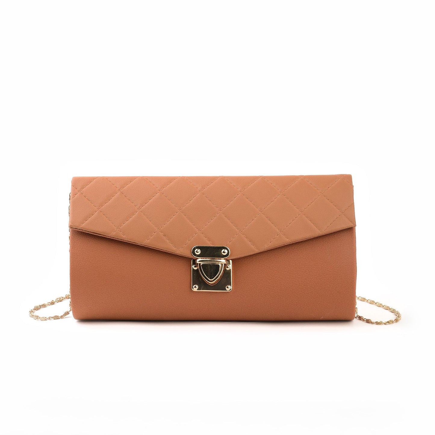 Buy ~ Quilted Clutch ~ Mustard in Pakistan