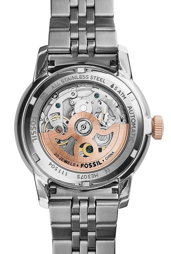 Buy Fossil Men's Automatic Stainless Steel Beige Dial 40mm Watch ME3075 in Pakistan