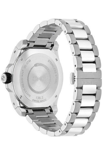 Buy Gucci Men's Swiss Made Quartz Stainless Steel Black Dial 45mm Watch YA136218 in Pakistan