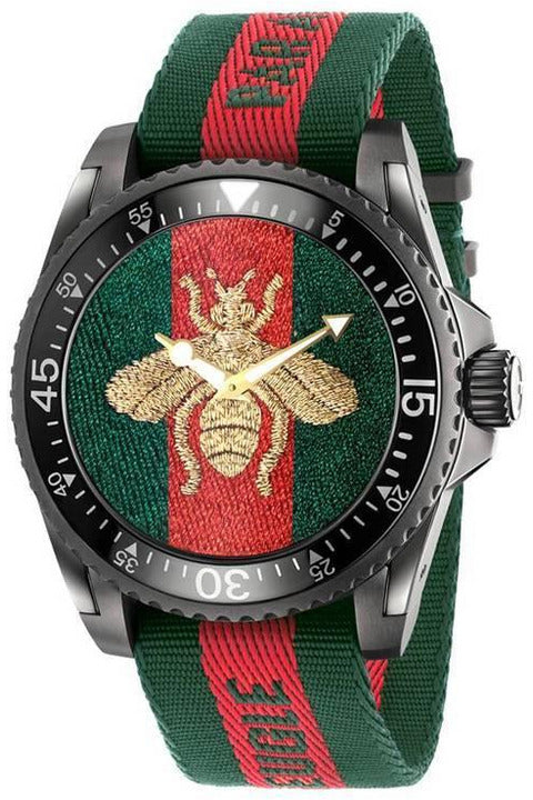 Buy Gucci Men's Quartz Swiss Made Nylon Strap Multi Colour Dial 45mm Watch YA136216 in Pakistan