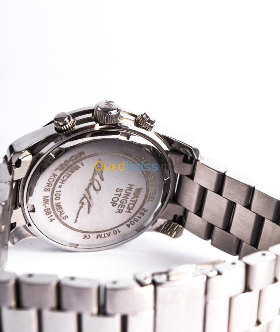 Buy Michael Kors Women's Hunger Stop Chronograph Blue Dial Silver Watch - MK5814 in Pakistan