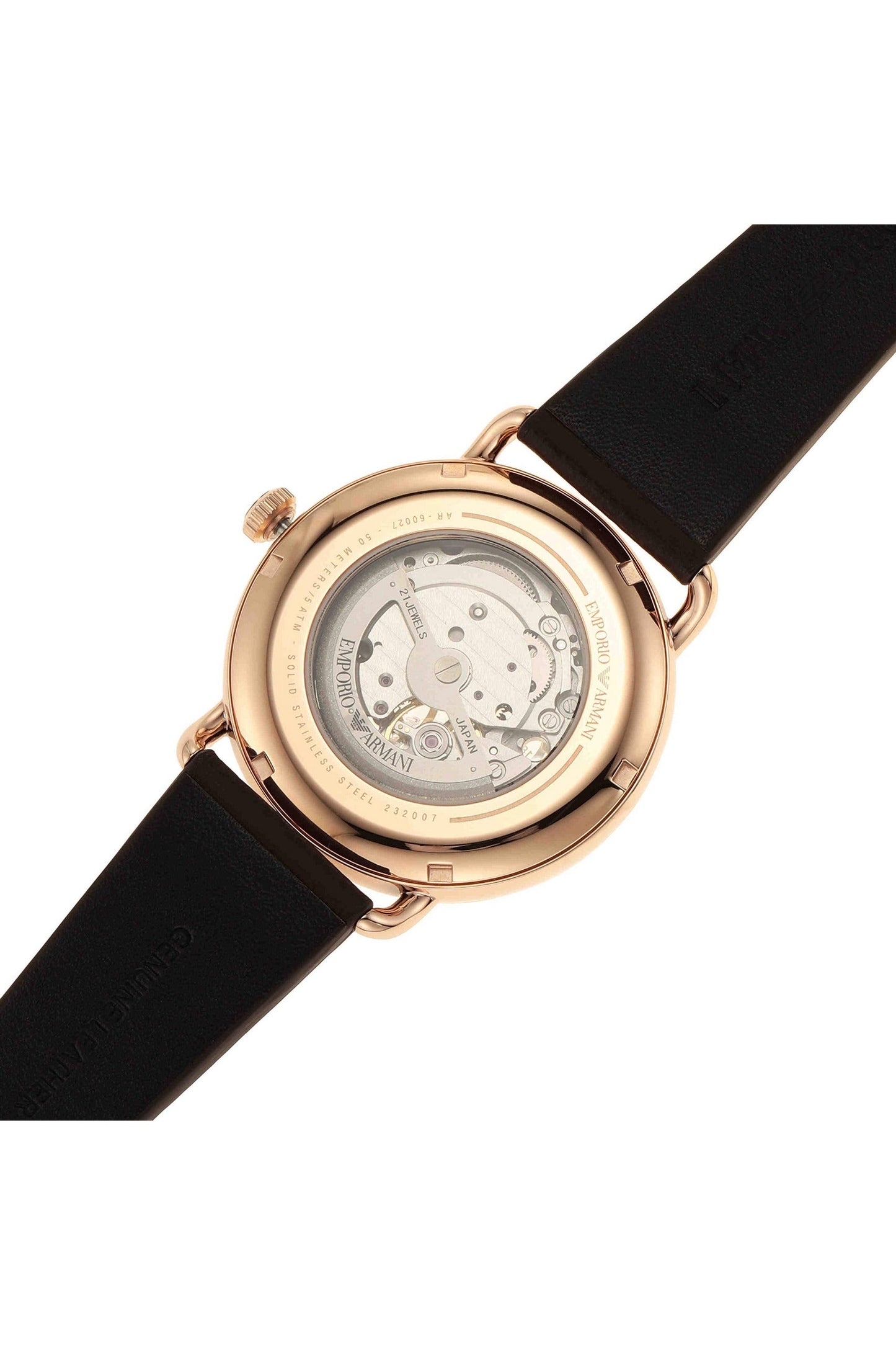 Buy Emporio Armani Men’s Automatic Leather Strap White Dial 43mm Watch 60027 in Pakistan
