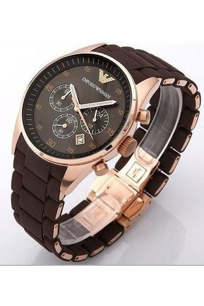 Buy Emporio Armani Men’s Chronograph Quartz Brown Dial 38mm Watch 5891 in Pakistan