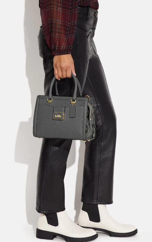 Buy Coach Grace Carryall Carriage Logo Satchel Granite Leather Bag Small - Vinee in Pakistan