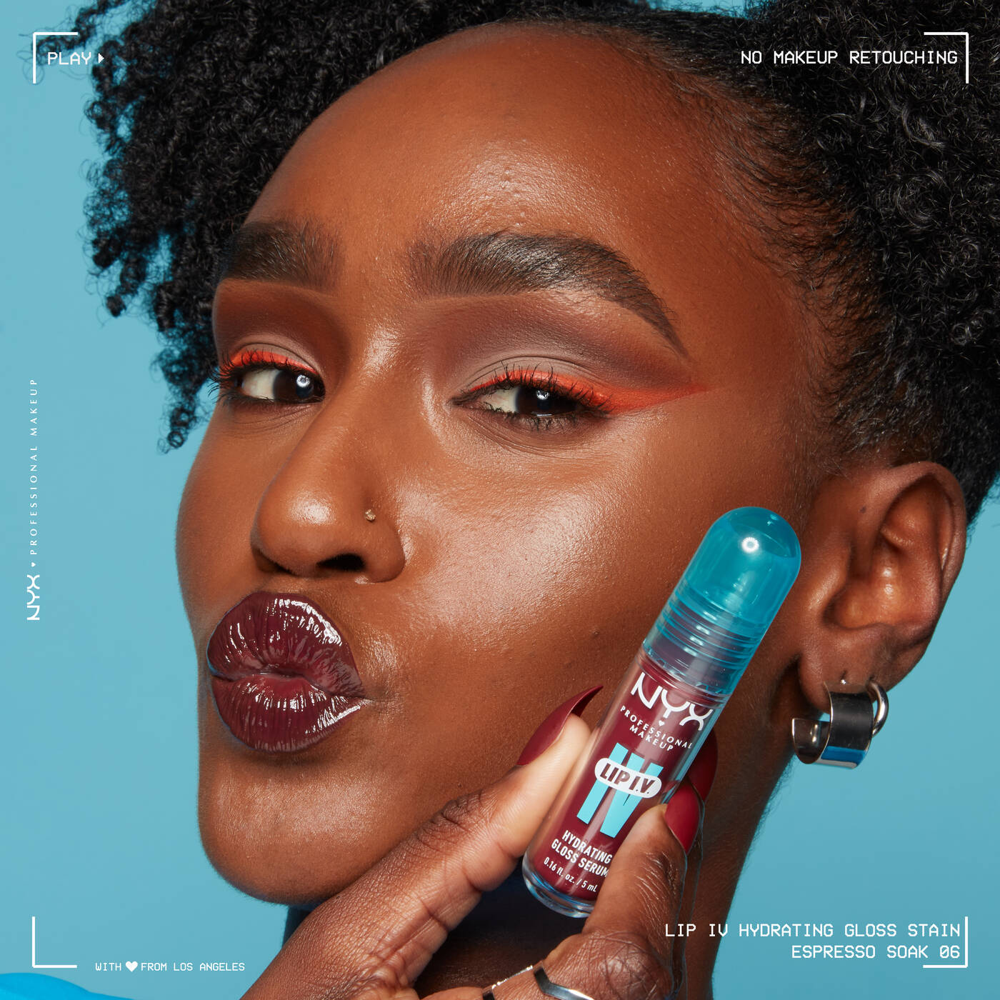 NYX- Lip I.V. Hydrating Lip Gloss Stain- 06 Espresso Soak