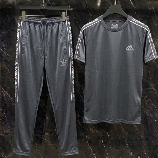 Kid's Charcoal Grey Performance Track Suit Set